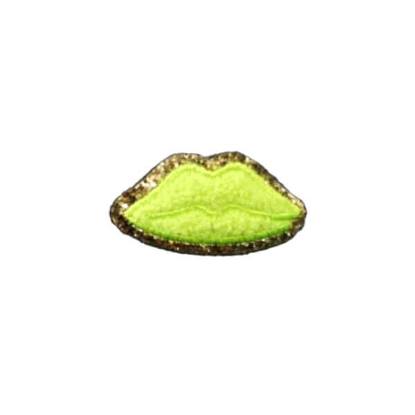 Mea Living Sticker "Lippen" neongelb/gold Glitter
