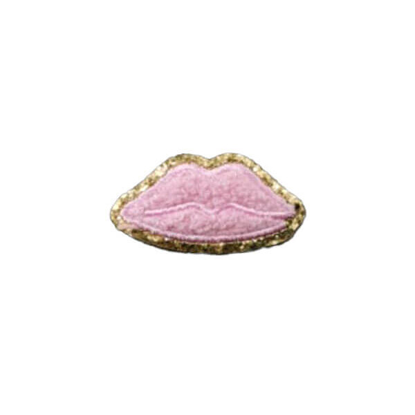 Mea Living Sticker "Lippen" rosa/gold Glitter