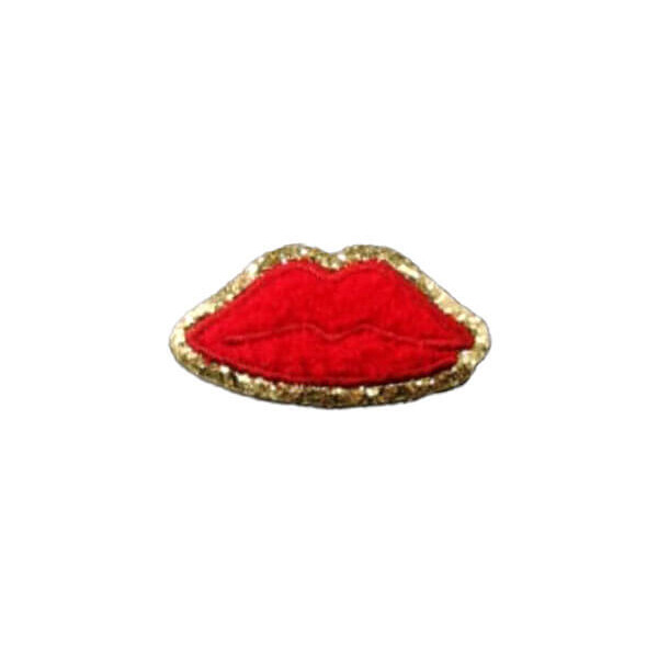 Mea Living Sticker "Lippen" rot/gold Glitter Sonderangebot der Fabrik