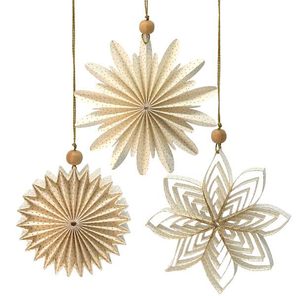 Mea Living Papierornament Stern mit 12 Spitzen, weiß mit goldenen Punkten Bis zu 55% Rabatt