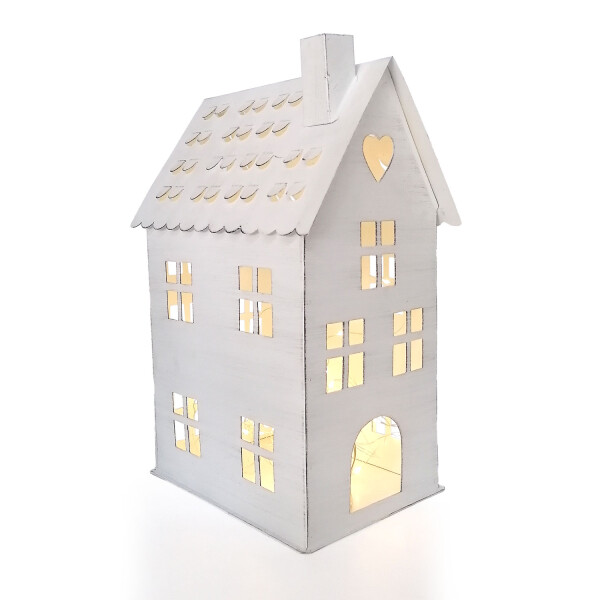 Mea Living Metallhäuser 3er Set, weiß - 10 cm/12cm/17 cm Versandkostenfrei