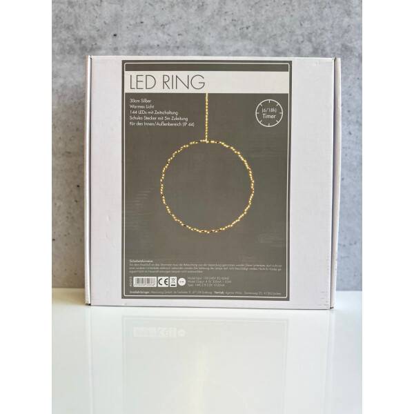 Mea Living LED-Ring 30cm, silber - 144 LED´s Flash Sale