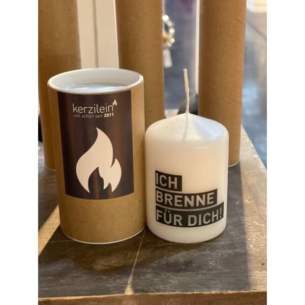 Mea Living Flämmchen, weiß/anthrazit "Ich brenne für Dich!" Online Shopping
