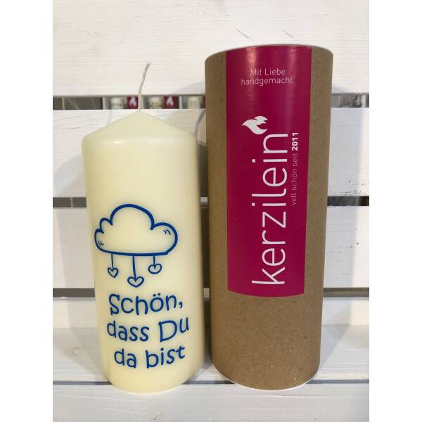 Mea Living Flamme, blau "Schön, dass Du da bist Wolke" Valentinstagsangebot