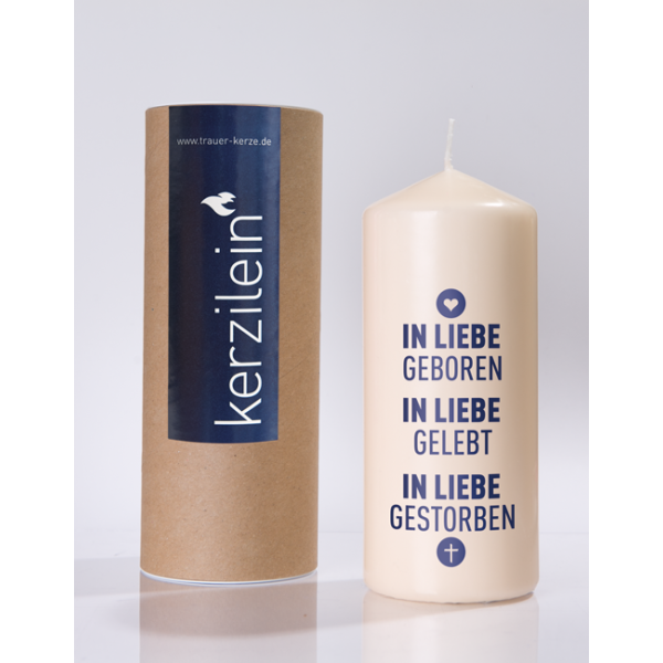 Mea Living Flamme, dunkelblau "IN LIEBE GEBOREN" Neueste Mode