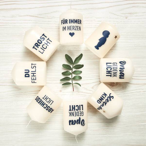 Mea Living Flamme, dunkelblau "IRGENDWANN IRGENDWO IRENDWIE SEHEN WIR UNS WIEDER" Online Outlet