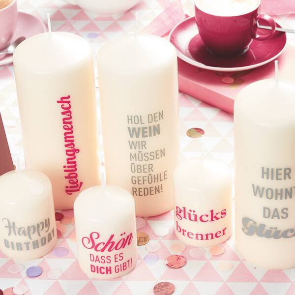 Mea Living Flamme, dunkelblau "IRGENDWANN IRGENDWO IRENDWIE SEHEN WIR UNS WIEDER" Online Outlet