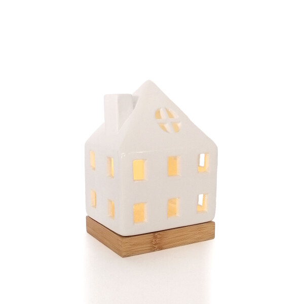 Mea Living Teelicht Haus weiß-gänzend, 15 cm Wochenangebot