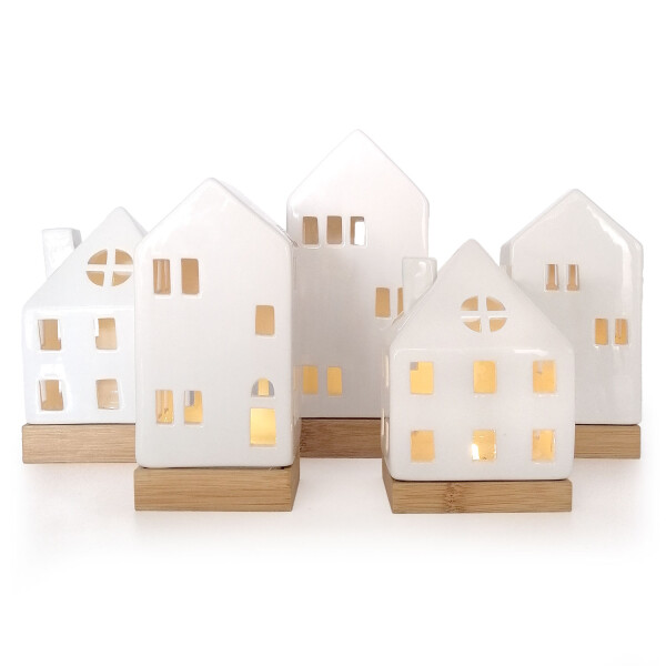 Mea Living Teelicht Haus weiß-gänzend, 15 cm Wochenangebot