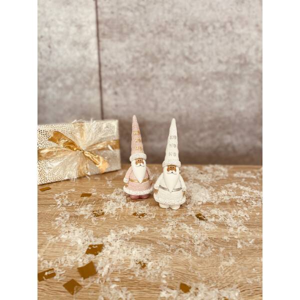 Mea Living Weihnachtsmann Nico groß rosa/gold 6cm x 5cm x 15.5 Nur für heute