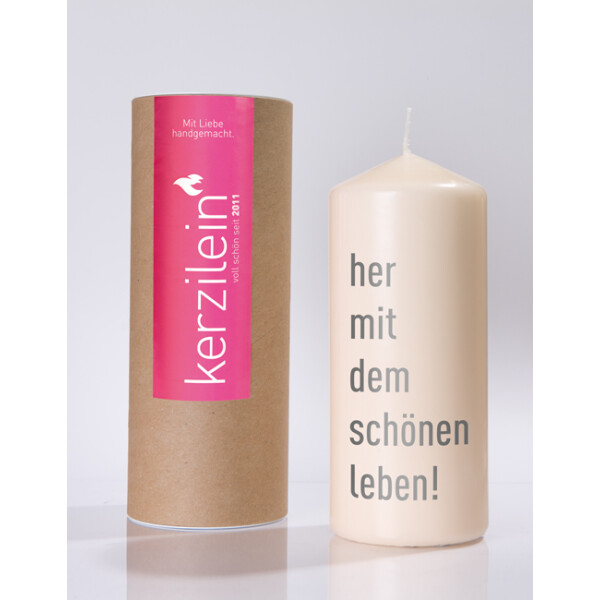Mea Living Flamme, grau "HER MIT DEM SCHÖNEN LEBEN!"