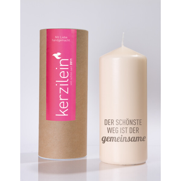 Mea Living Flamme, grau "DER SCHÖNSTE WEG IST DER GEMEINSAME"