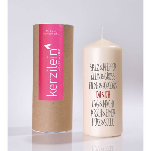 Mea Living Flamme, grau "Salz & Pfeffer, DU&ICH" Fabrik Onlineshop