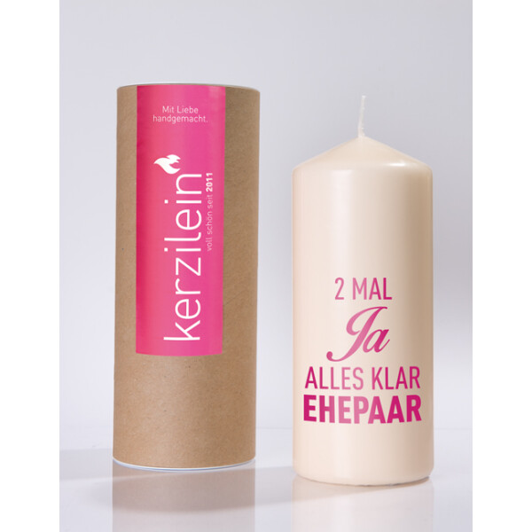 Mea Living Flamme, pink "2 MAL JA ALLES KLAR EHEPAAR"