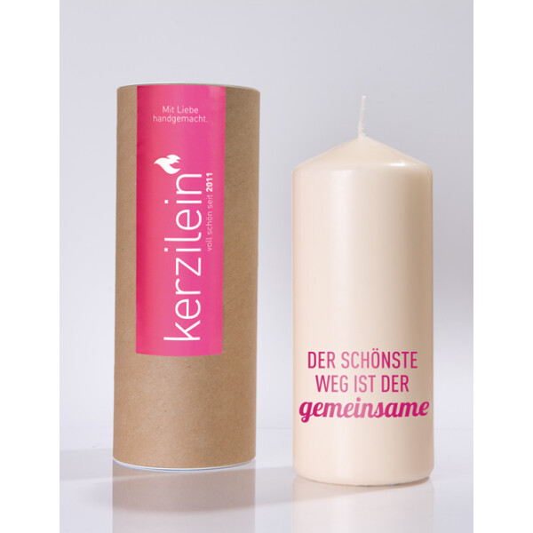 Mea Living Flamme, pink "DER SCHÖNSTE WEG IST DER GEMEINSAME"