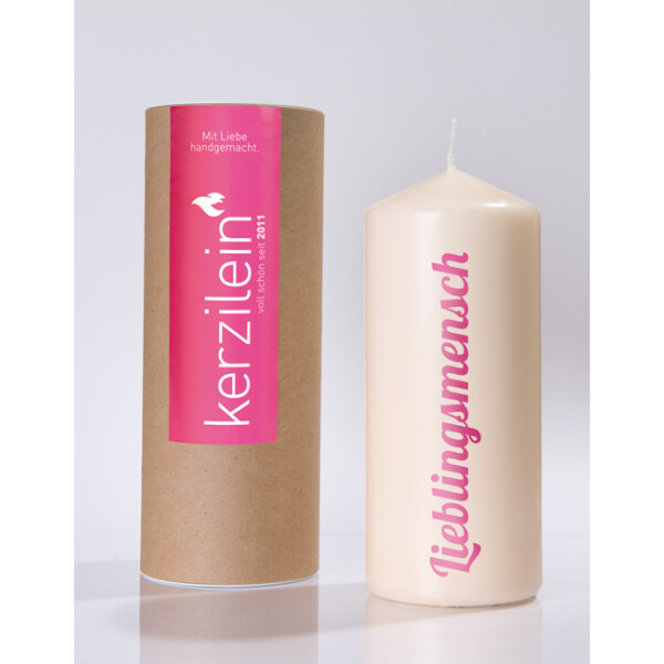 Mea Living Flamme, pink "LIEBLINGSMENSCH"