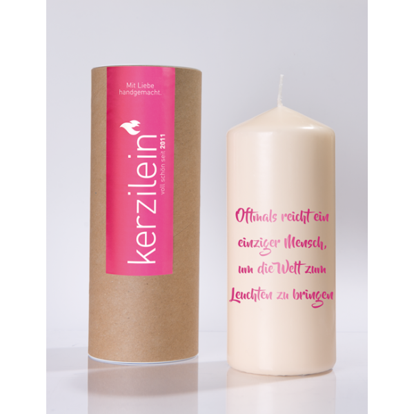Mea Living Flamme, pink "Oftmals reicht ein einziger Mensch"