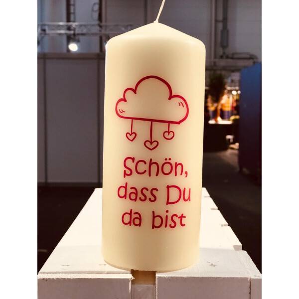 Mea Living Flamme, pink "Schön, dass Du da bist Wolke" Lagerräumung