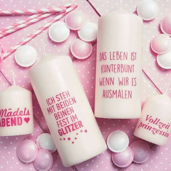 Mea Living Flamme, pink "Schön, dass Du da bist Wolke" Lagerräumung