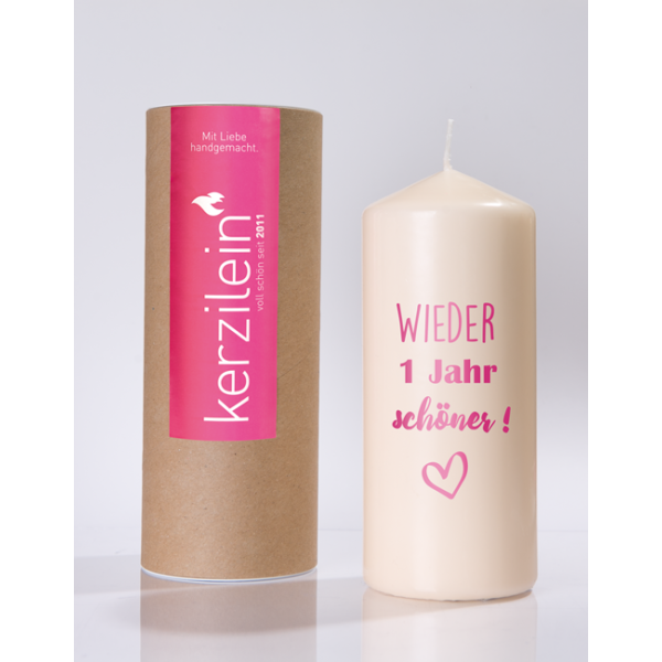 Mea Living Flamme, pink "Wieder ein Jahr schöner"