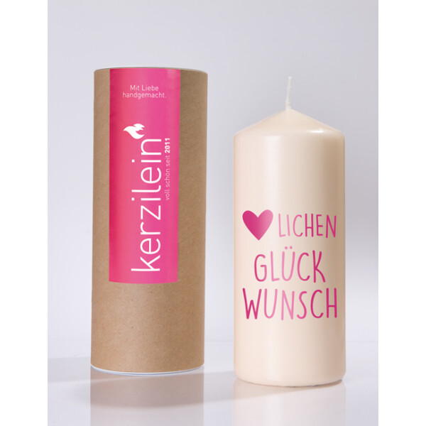 Mea Living Flamme, pink" HERZLICHEN GLÜCKWUNSCH"