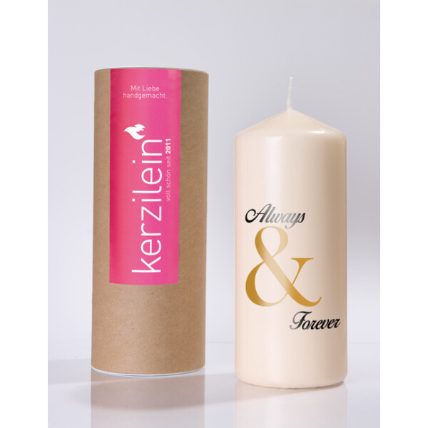 Mea Living Flamme, schwarz & gold "ALWAYS & FOREVER"