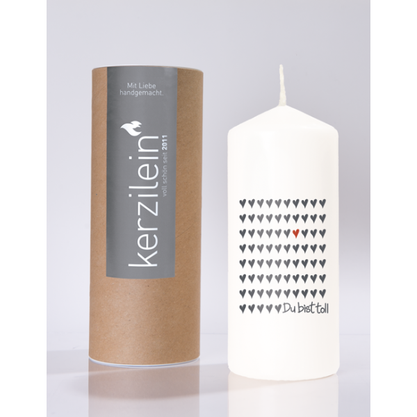 Mea Living Flamme, weiß/anthrazit "Du bist toll Herzen" Bestseller