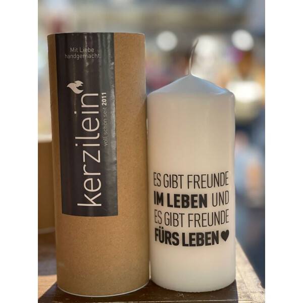 Mea Living Flamme, weiß/anthrazit "Es gibt Freunde im Leben" Saisonale Angebote