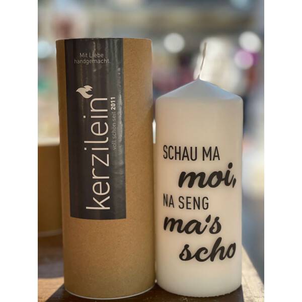 Mea Living Flamme, weiß/anthrazit "Schau ma moi, na seng ma´s scho" Sonderangebote