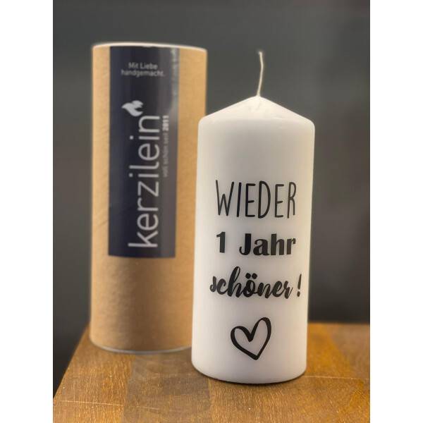 Mea Living Flamme, weiß/anthrazit "Wieder ein Jahr schöner" JETZT KAUFEN