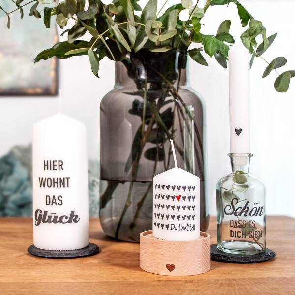 Mea Living Kerzenhalter klein mit Herz Sonderangebot der Fabrik
