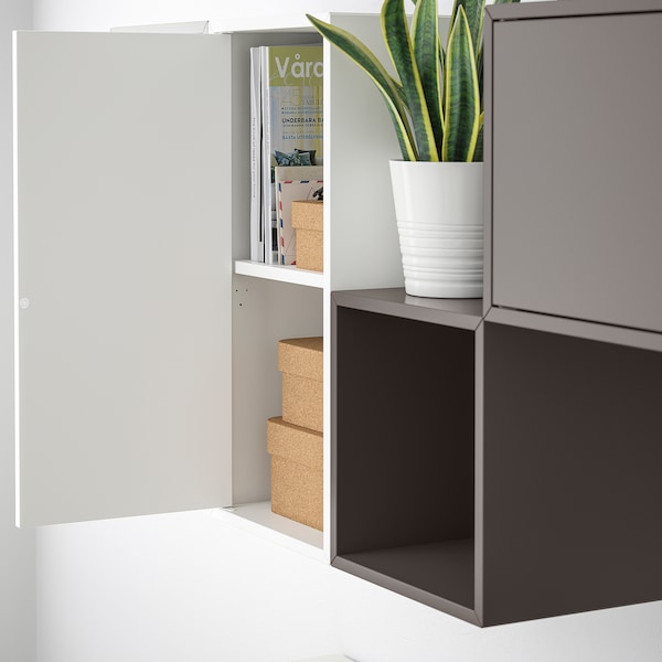 EKET Schrank mit Tür + 1 Boden, weiß, Tiefpreis