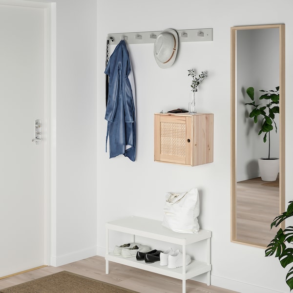 VÄLJARE Schrank mit Tür, Kiefer/geflochtene Pappel, Zeitbegrenzte Promotion