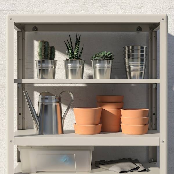 KOLBJÖRN Regal mit Schrank, beige, Blitzverkäufe