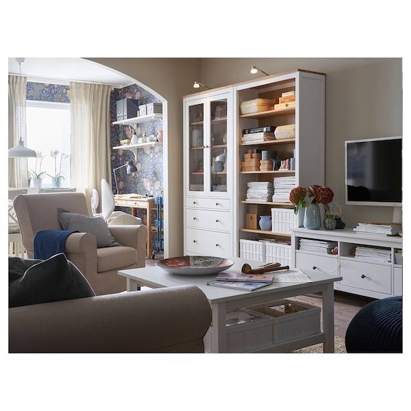 HEMNES Bücherregal, weiß gebeizt/hellbraun, Cyber Monday