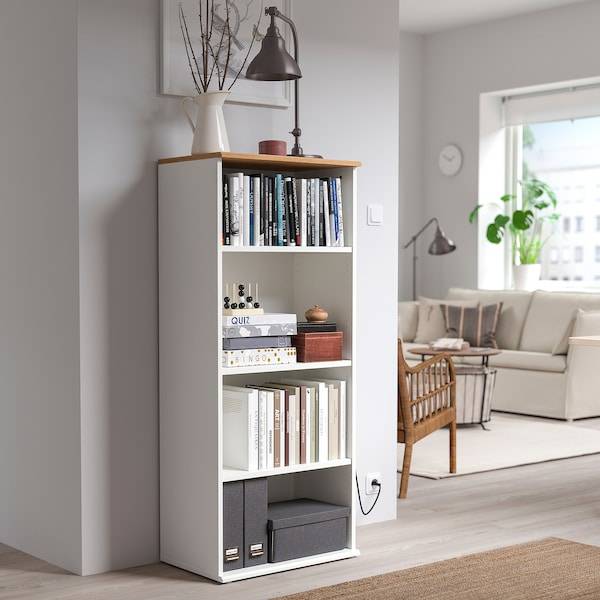 SKRUVBY Bücherregal, weiß, Jubiläumsangebot