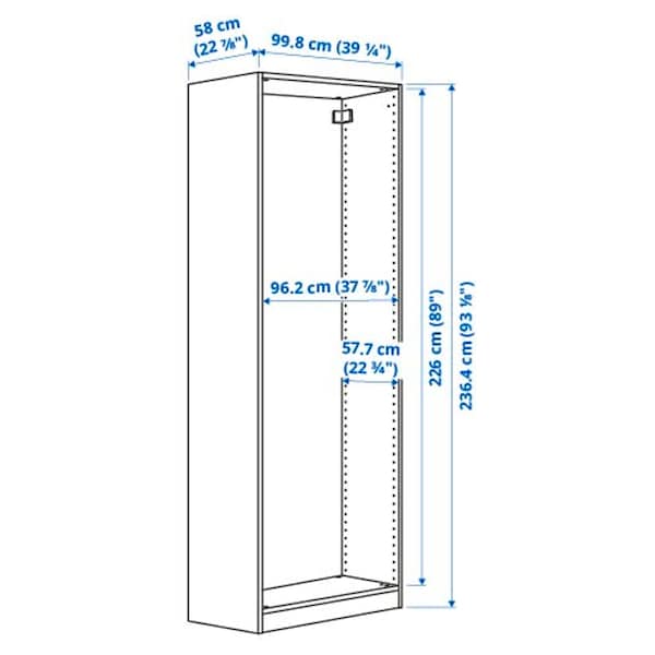 PAX Korpus Kleiderschrank, weiß, Sonderangebot der Fabrik