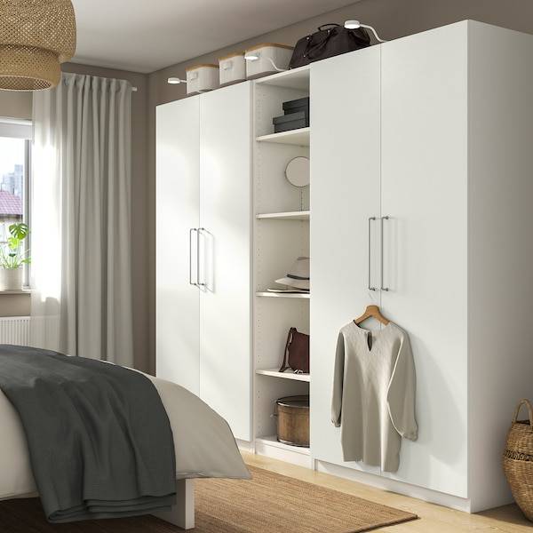 PAX / FORSAND Kleiderschrank, weiß/weiß, Vierteljährliche Förderung