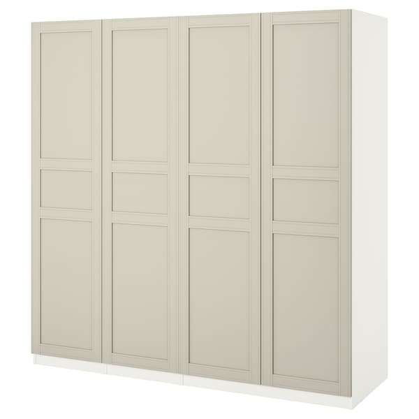 PAX / FLISBERGET Kleiderschrank, weiß/hellbeige, Discount Store für neue Produkte