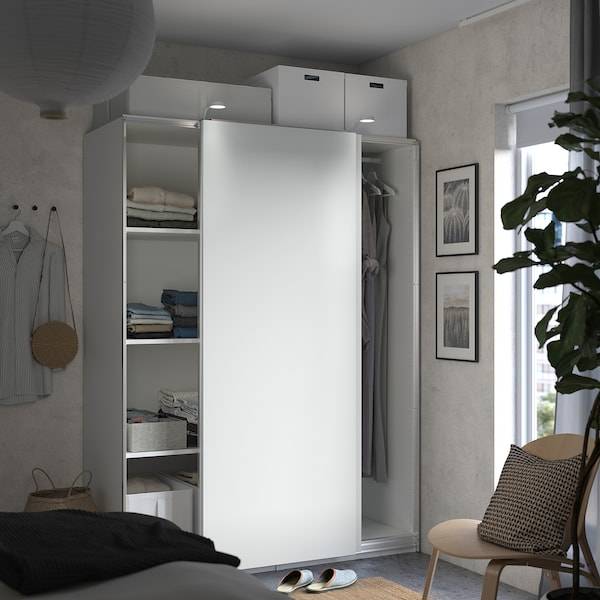 PAX / HASVIK Kleiderschrank, weiß/weiß, Nur noch ein Tag übrig