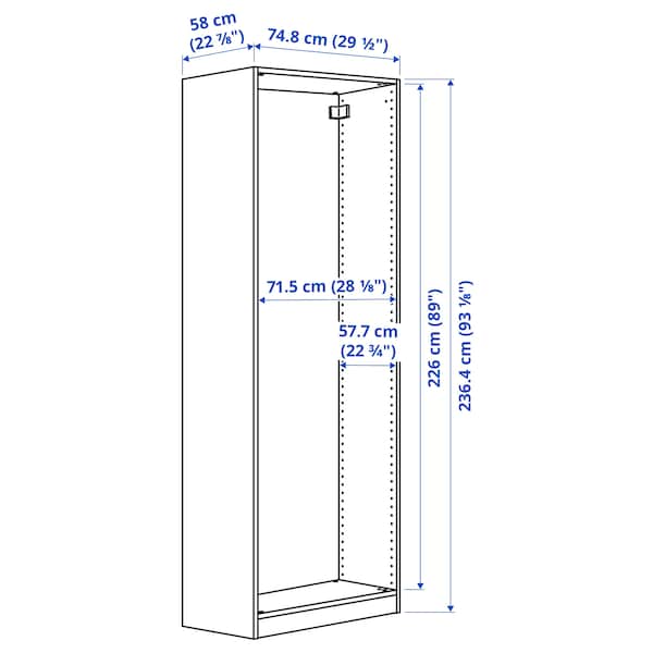 PAX Korpus Kleiderschrank, weiß, Fabrikladen