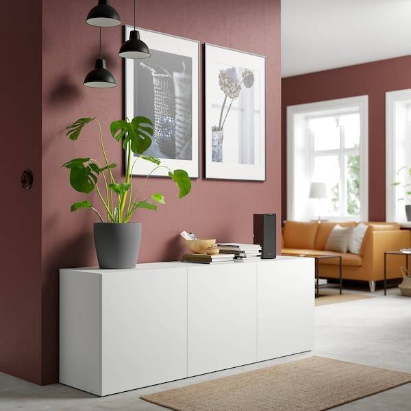 BESTÅ Aufbewahrung mit Türen, weiß/Lappviken weiß, Online Shopping