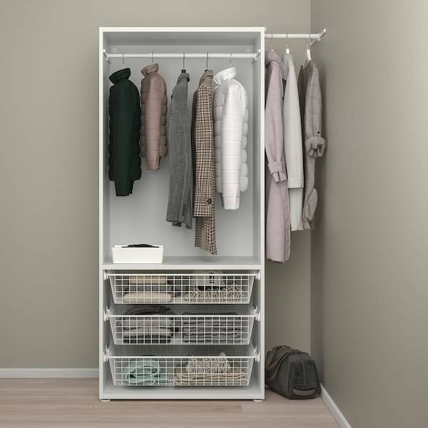 PLATSA Schrank mit 2 Türen, weiß/Fonnes weiß, Weihnachtsangebot
