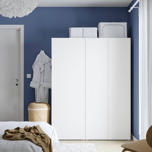 PLATSA Kleiderschrank mit 3 Türen, weiß/Fonnes weiß, Neueste Mode