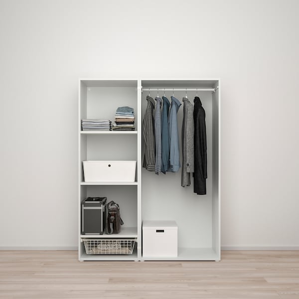 PLATSA Kleiderschrank mit 3 Türen, weiß/Fonnes weiß, Neueste Mode