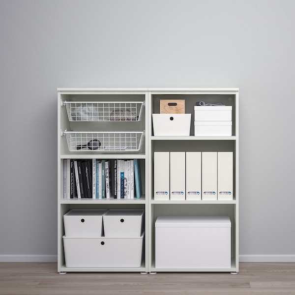 PLATSA Schrank mit 2 Schiebetüren, weiß Larkollen/dunkelgrau, Blitzangebot