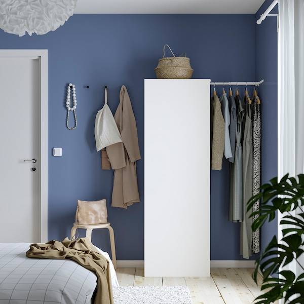 PLATSA Kleiderschrank mit Tür, weiß/Fonnes weiß, Bestseller