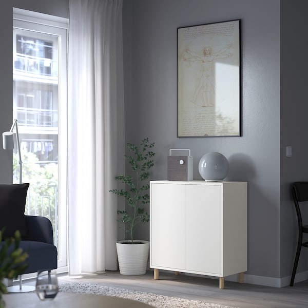 EKET Schrank mit 2 Türen + 1 Boden, weiß, Tiefpreis