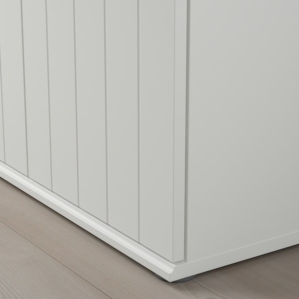 SKRUVBY Schrank mit Türen, weiß, Fabrikverkauf