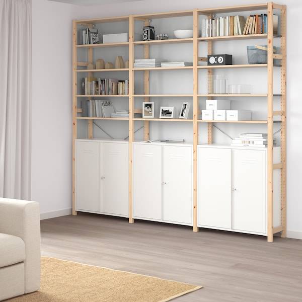 IVAR Schrank mit Türen, weiß, Günstig kaufen